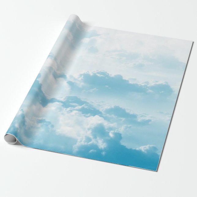Wolken Himmel Cartoon Vektorbilder Geschenkpapier (Ungerollt)