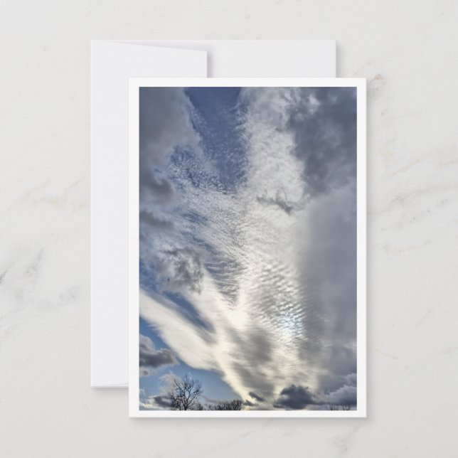 Wolken im Januarhimmel - Enten-Vision Notizkarte Mitteilungskarte (Vorderseite)