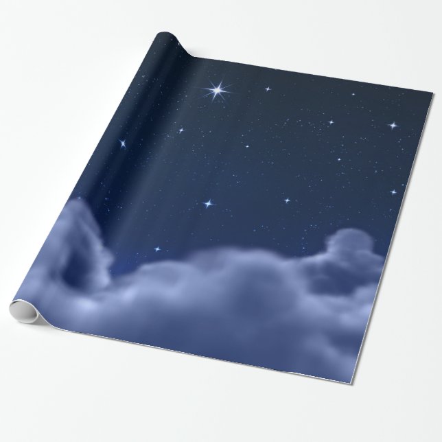Wolken im Raum-Packpapier Geschenkpapier (Ungerollt)
