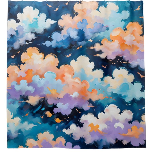 Wolken in Bewegung Duschvorhang (Vorderseite)