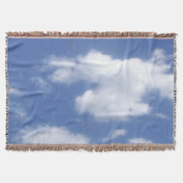 Wolken in blauem Himmel Decke (Vorderseite)