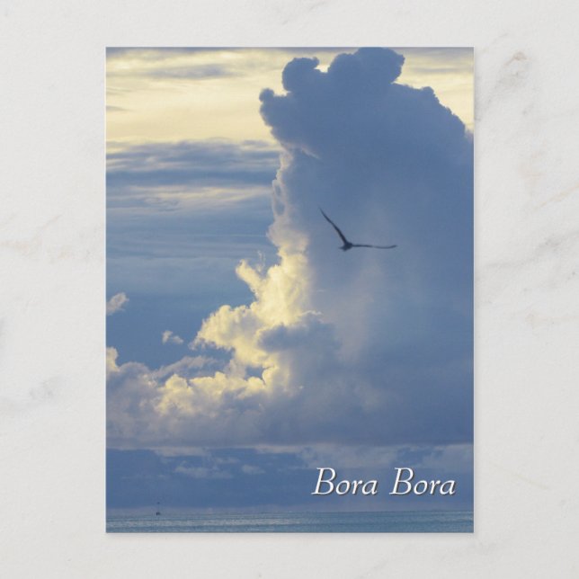 Wolken in Bora Bora Postkarte (Vorderseite)