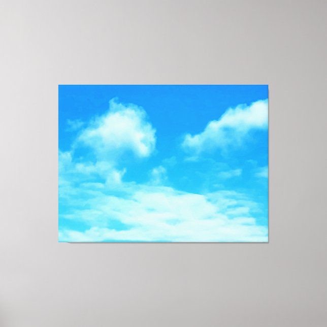 Wolken in Ottawa Blauer Himmel. Jetzt kaufen Leinwanddruck (Vorderseite)