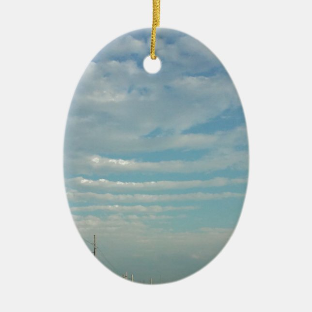 Wolken Keramik Ornament (Vorne)