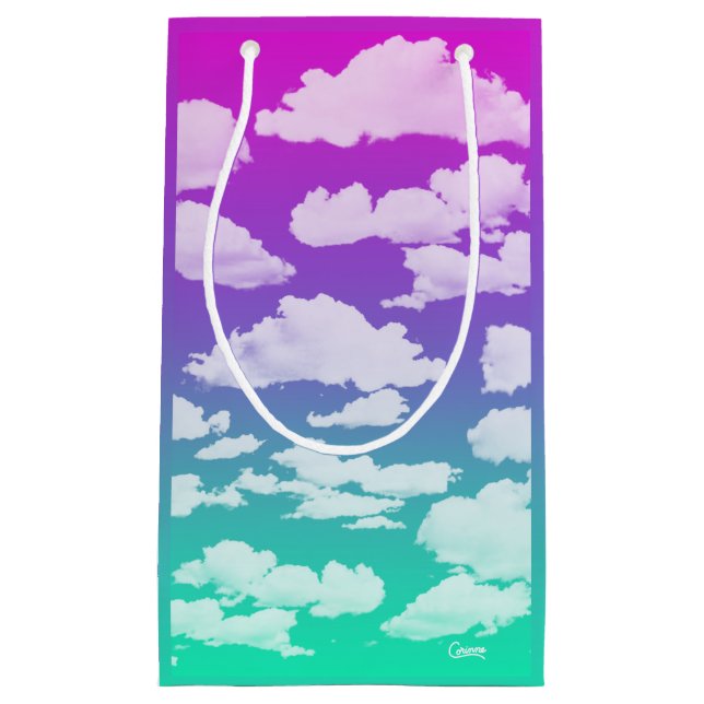 Wolken - Kleine Geschenktasche Geschenktüte (Vorderseite)