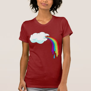 Wolken-kotzende Regenbogen T-Shirt
