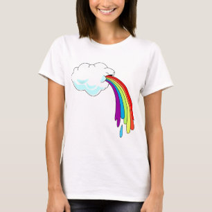Wolken-kotzende Regenbogen T-Shirt