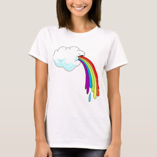 Wolken-kotzende Regenbogen T-Shirt