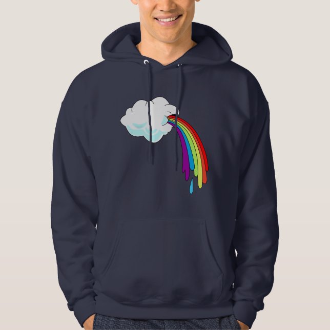 Wolken-kotzender RegenbogenHoodie Hoodie (Vorderseite)