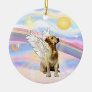 Wolken - Labrador (gelb) Keramikornament