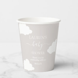 Wolken Minimalistische Babydusche Pappbecher