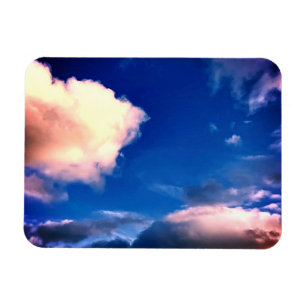 Wolken mit blauem Himmel Outdoor-Fotografie Magnet