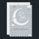Wolken, Mond und Sternendusche Einladung<br><div class="desc">Traum große kleine Wolken,  Mond & Stern Baby Dusche Einladung. Schöne Illustration und Skripttext. Teil einer Sammlung</div>