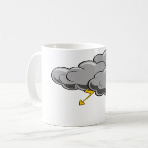 Wolken-Natur-Blitz-Illustration Dramatischer Him Kaffeetasse