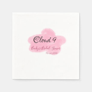 Wolken neun rote Pastell-Junggesellinnen-Abschied Serviette