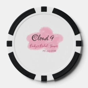 Wolken neun rote Pastell-Junggesellinnenabschied N Pokerchips