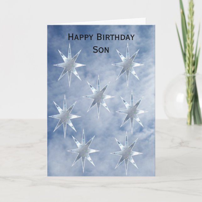 Wolken Personalisiert Son Birthday Karte (Vorderseite)