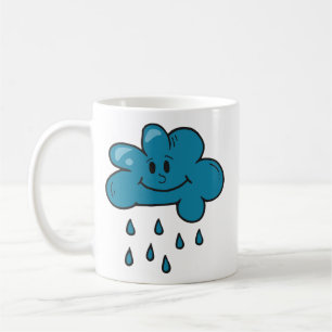 Wolken-Regen-Zeichnungsillustration Wetter & Nat Kaffeetasse