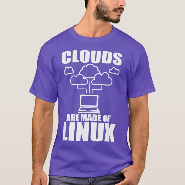 Wolken sind aus Linu Programmierer Sys Admin T-Shirt (Vorderseite)