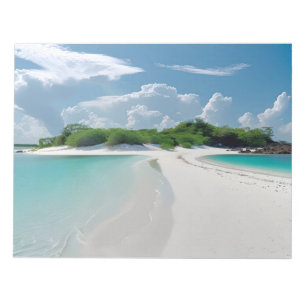 Wolken Sky Coast Beach Weißer Sand Sonnentag Reise Notizblock