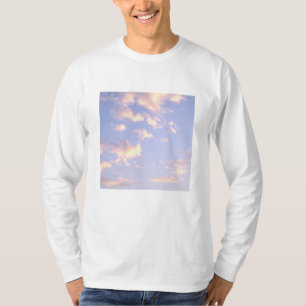 Wolken Sky Pink Sunset Lila Geschenke T-Shirt