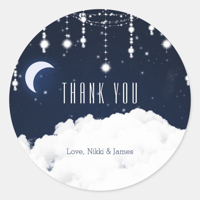 Wolken Starry Night Sky Celestial Stickers (Vorderseite)