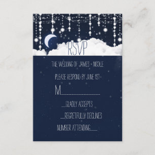Wolken & Sterne Sparkle Celestial Wedding RSVP Car