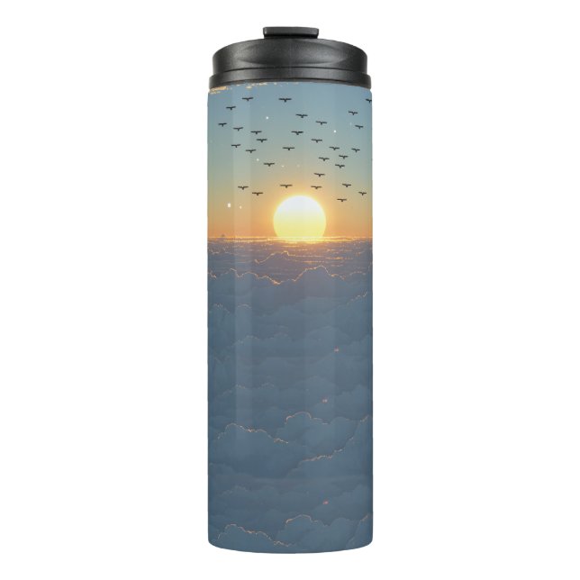 Wolken Sun Thermosbecher (Vorderseite)