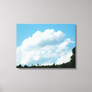 Wolken treffen Bäume Leinwanddruck