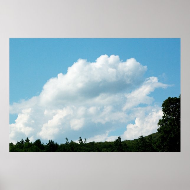Wolken treffen Bäume Poster (Vorne)