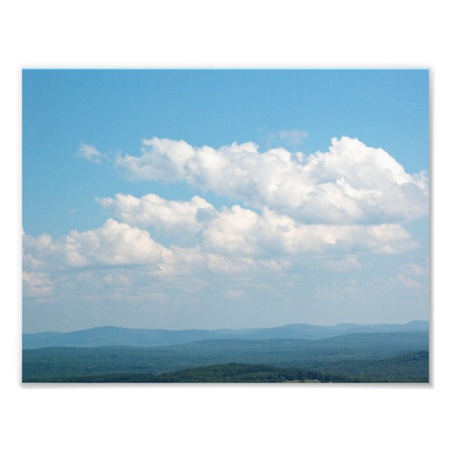 Wolken über Bergen Fotodruck (Vorne)