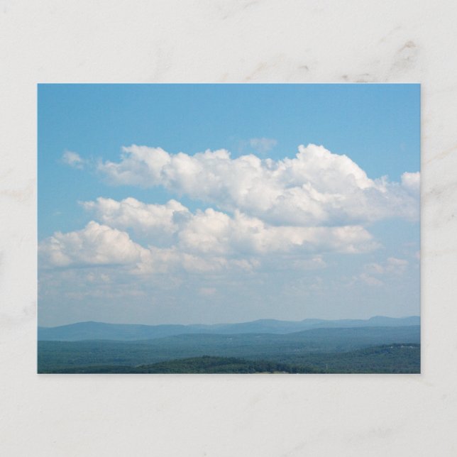 Wolken über Bergen Postkarte (Vorderseite)