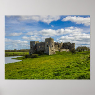 Wolken über Carew Castle Poster
