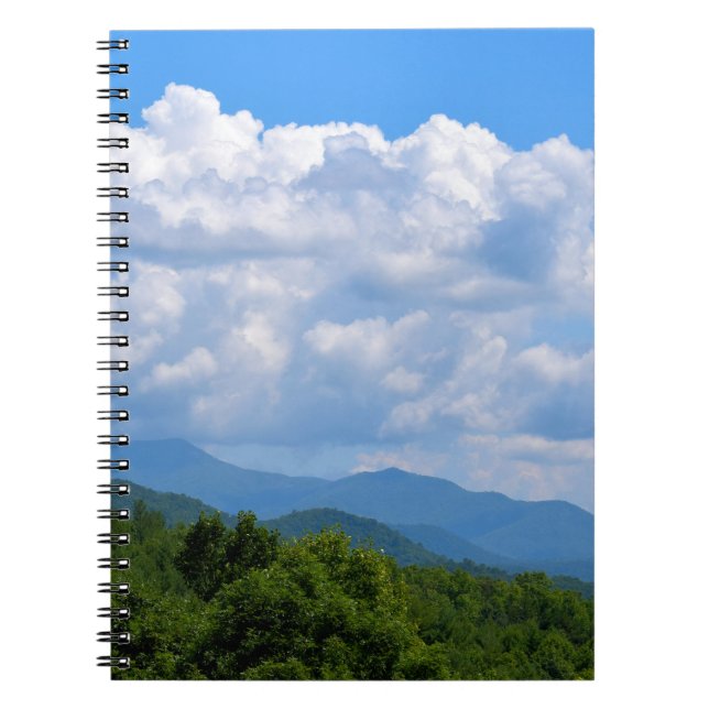 Wolken über dem Blue Ridge-Notebook Notizblock (Vorderseite)