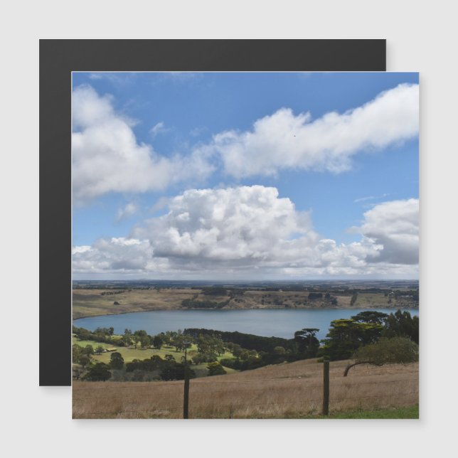 Wolken über dem Gnotuk Camperdown Magnetkarte (Vorne/Hinten)