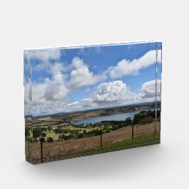 Wolken über dem Gnotuk-See Camperdown Foto Block