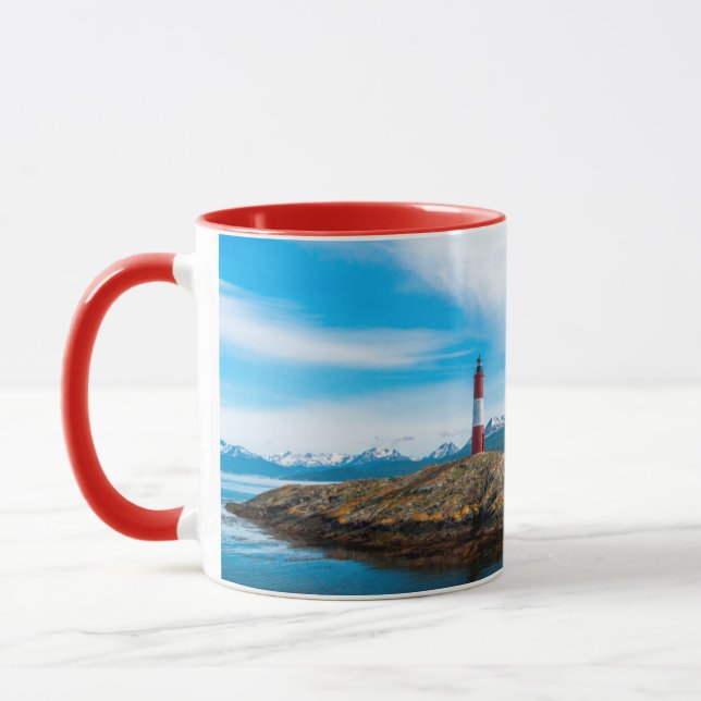 Wolken über dem Leuchtturm in der Nähe von Ushuaia Tasse (Links)