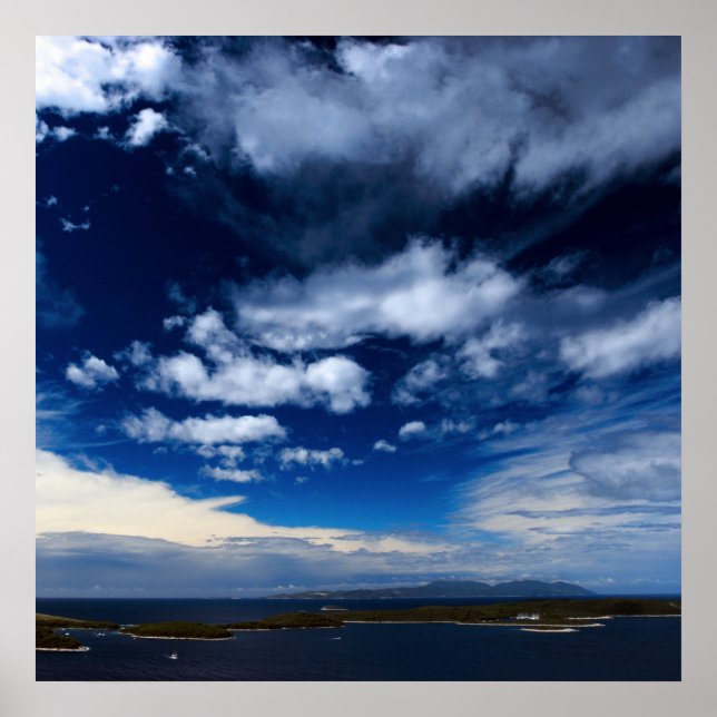 Wolken über dem Mittelmeer Poster (Vorne)