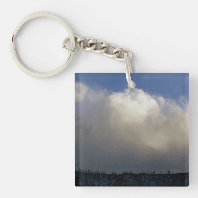 Wolken über dem Rücken Schlüsselanhänger (Vorderseite)