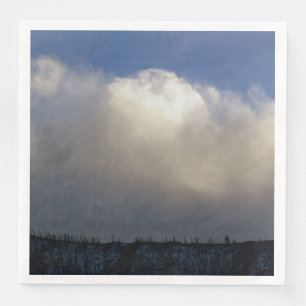 Wolken über dem Rücken Serviette