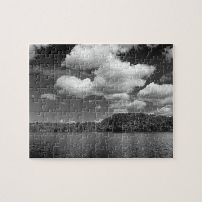 Wolken über dem Schwarzen und Weißen Foto Puzzle (Horizontal)