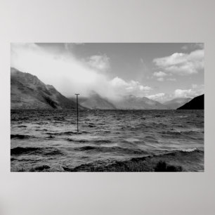 Wolken über dem See Poster