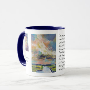 Wolken über Sumpf Gemälde / Künstler Larry Lerew Tasse