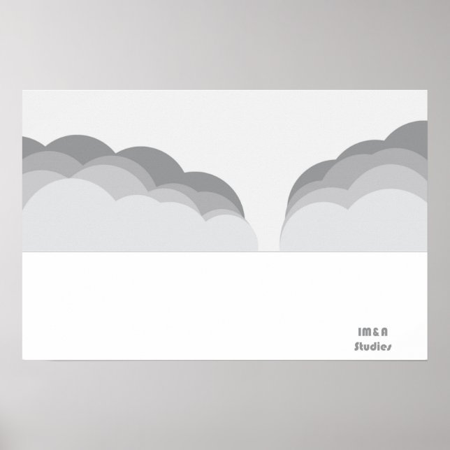 Wolken über Wasser Poster (Vorne)