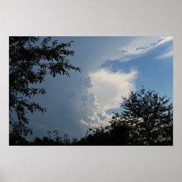 Wolken und Baumposter Poster
