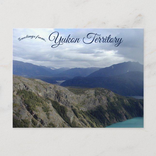 Wolken und Berge im Yukon-Gebiet Kanada Postkarte (Vorderseite)