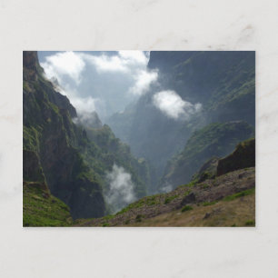 Wolken und Berge Postkarte