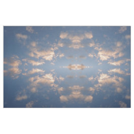 Wolken und Fotogewebe des blauen Himmels Stoff