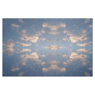 Wolken und Fotogewebe des blauen Himmels Stoff