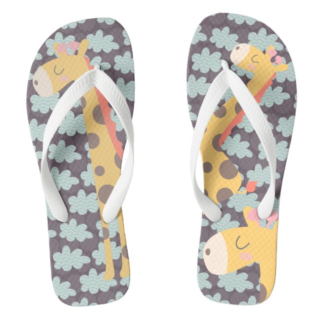 Wolken und Giraffen Flip Flops (Fußbett)